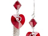 Swarovski Crystal Hearts
Dangle Earrings
Available in multiple color combinations!
Available:  Contact Us