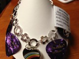 Musically Inspired!
Sterling SilverBracelet, Mood charm
and Guitar Picks
SOLD!