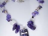 Sand & Sea Collection
This beautiful piece is one of a kind and has been sold.  It's beauty radiates the purple haze of the sunset as it crosses the mountains and ocean... a beautiful lucky lady wears it now.
